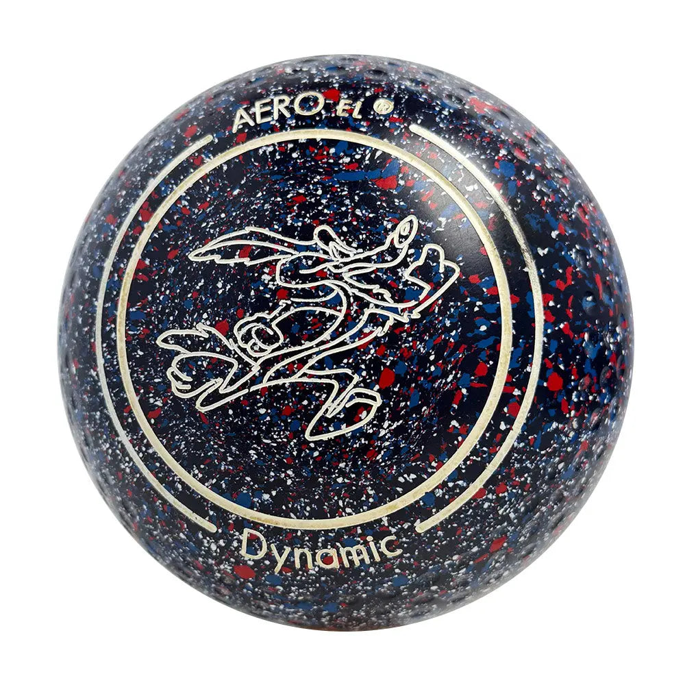 Aero (Pre-Owned) Dynamic Lawn Bowls 4 Heavy Dimple Grip Navy Speckle - 172486 - Bowls City