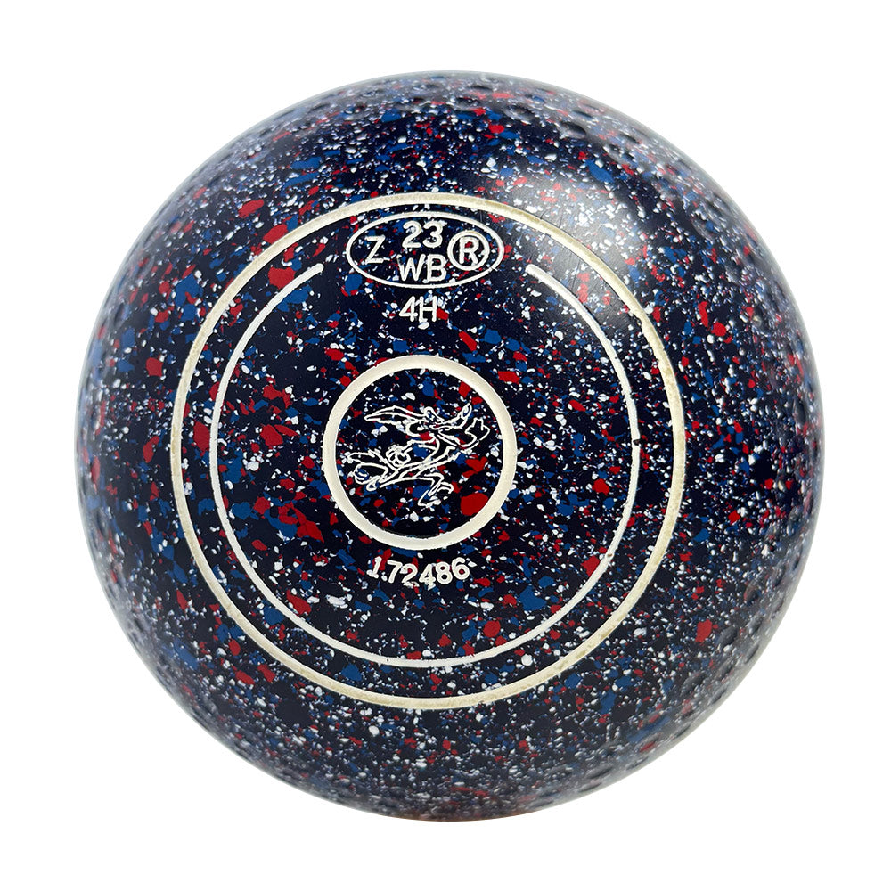 Aero (Pre-Owned) Dynamic Lawn Bowls 4 Heavy Dimple Grip Navy Speckle - 172486