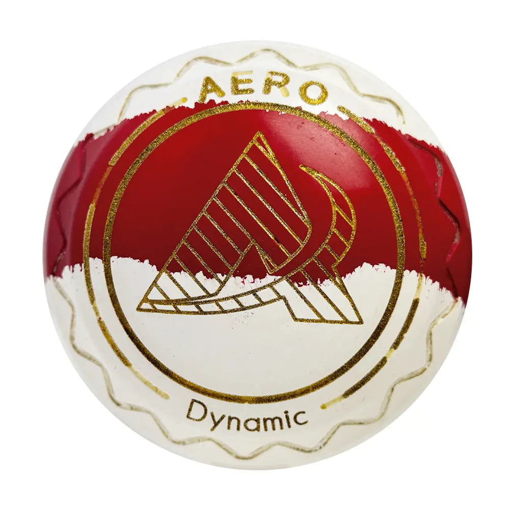 Aero (Pre-Owned) Dynamic Lawn Bowls Size 4 Heavy Z Scoop - White/Red Trio 188947 Aero Bowls