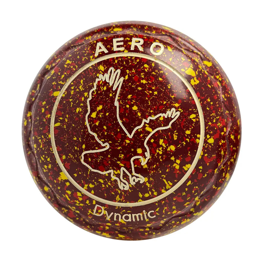 Aero (Pre-Owned) Dynamic Lawn Bowls 2.5 Heavy Z-Scoop Maroon/Yellow - 191435 - Bowls City
