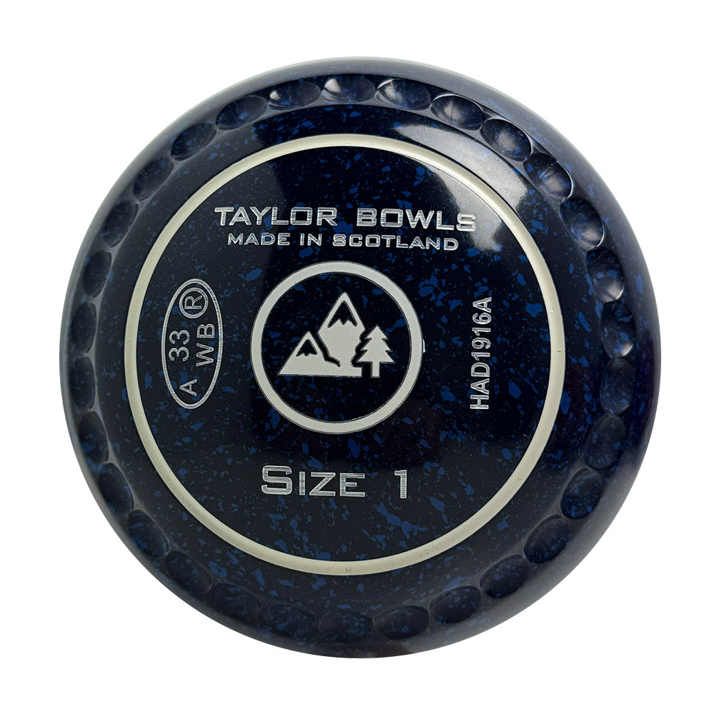 Taylor GTR Lawn Bowls Size 1 Heavy Gripped Dark Blue/Blue HAD1916A