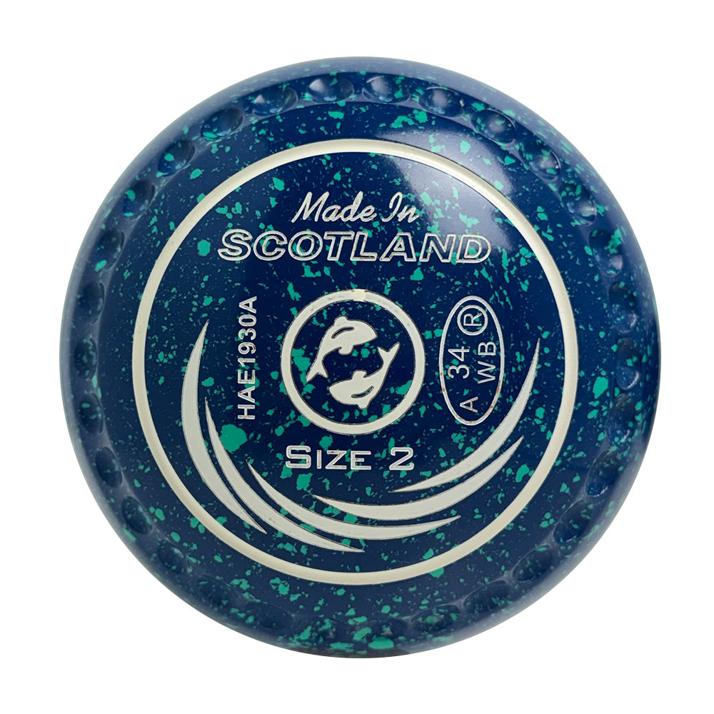 Taylor SRV Lawn Bowls Size 2 Heavy Blue/Mint - HAE1930A