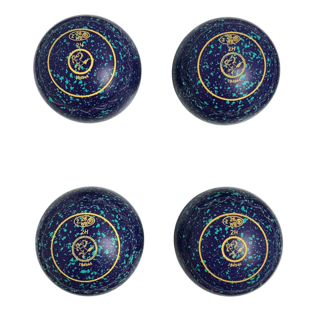 Aero (Pre-Owned) Optima Lawn Bowls 2 Heavy Z-Scoop Purple/Teal - 194944