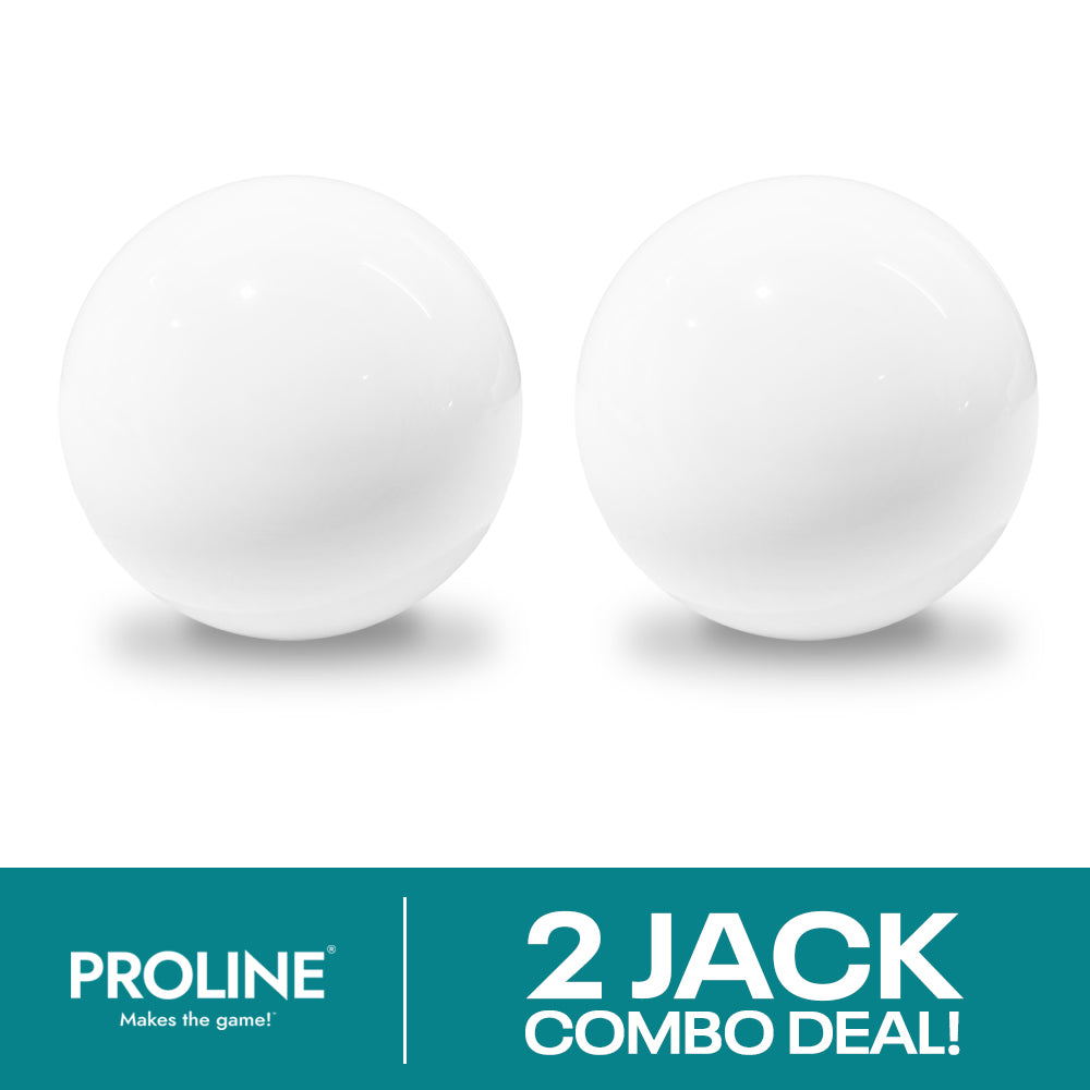 2 Pack - Proline Regulation Lawn Bowls Jacks - White