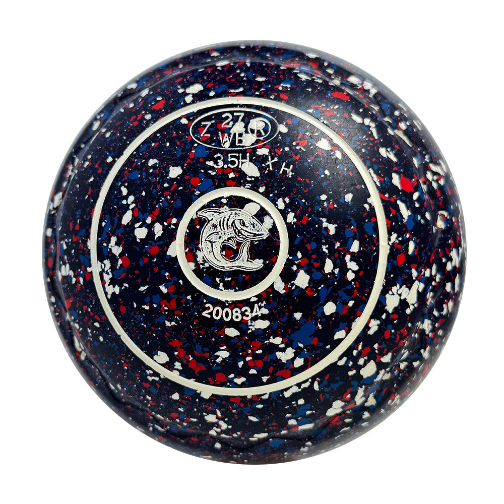 Aero (Pre-Owned) Dynamic Lawn Bowls Size 3.5 Heavy Z-Scoop - Blue/White/Red 200834