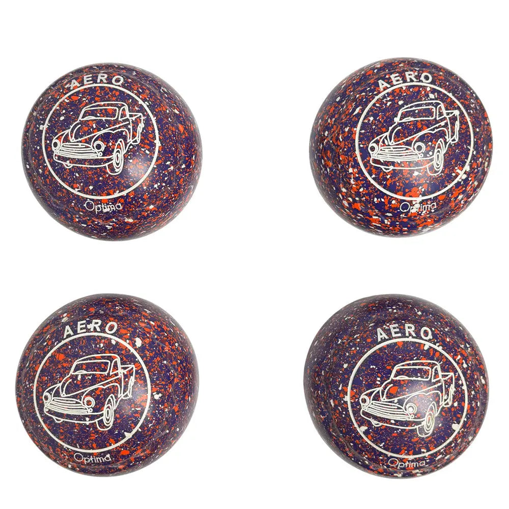 Aero (Pre-Owned) Optima Lawn Bowls 1 Heavy Z-Scoop Purple/Orange Speckle- 202522 Aero Bowls