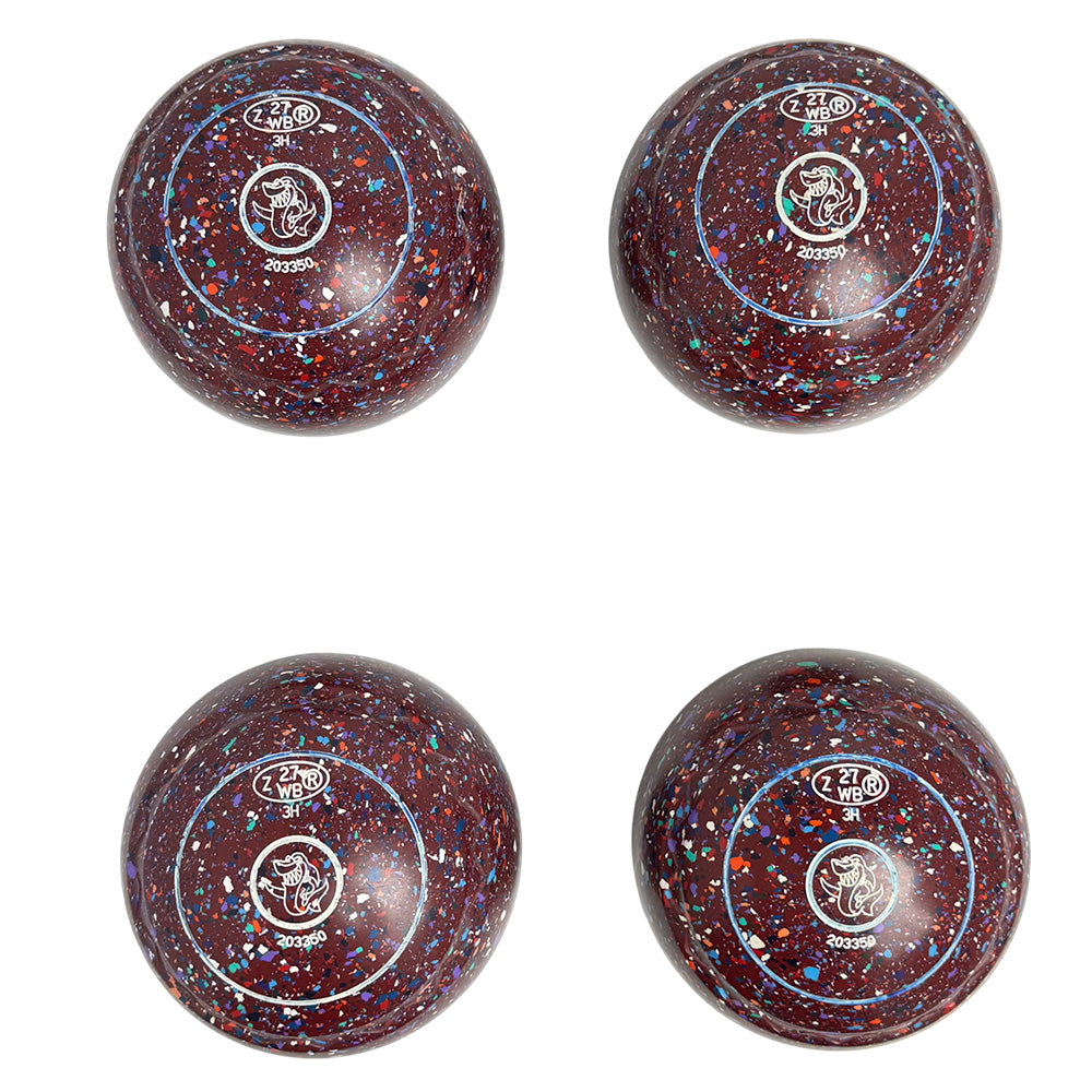 Aero (Pre-Owned) Dynamic Lawn Bowls 3 Heavy Z-Scoop Maroon Speckle - 203350
