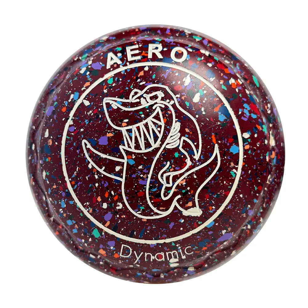 Aero (Pre-Owned) Dynamic Lawn Bowls 3 Heavy Z-Scoop Maroon Speckle - 203350 Aero Bowls