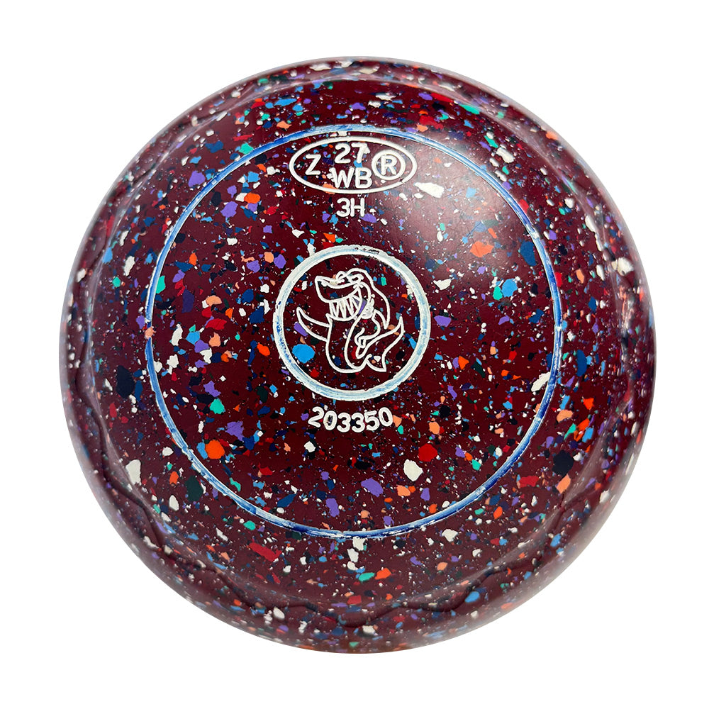 Aero (Pre-Owned) Dynamic Lawn Bowls 3 Heavy Z-Scoop Maroon Speckle - 203350