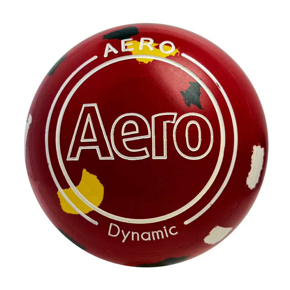 Aero (Pre-Owned) Dynamic Lawn Bowls Size 4 Heavy Non-Gripped Red Picasso 206049 Aero Bowls