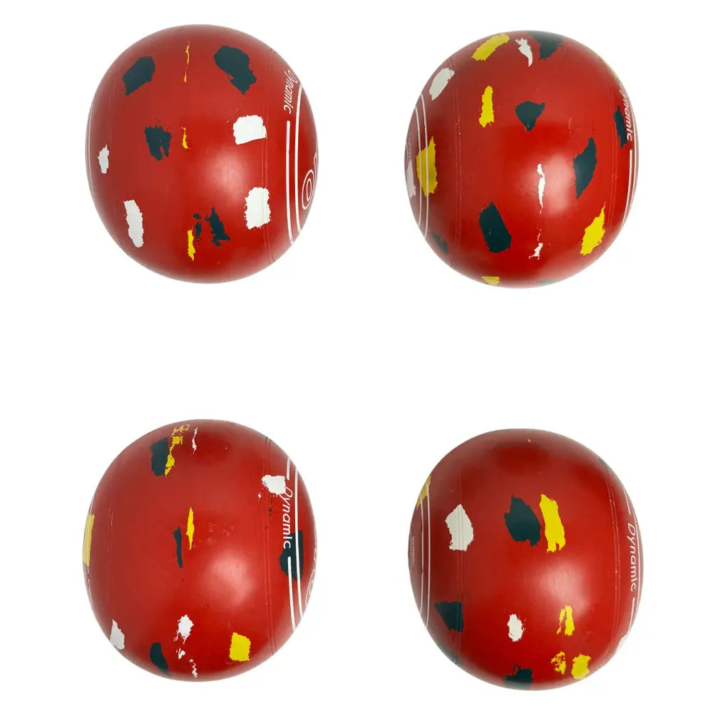 Aero (Pre-Owned) Dynamic Lawn Bowls Size 4 Heavy Non-Gripped Red Picasso 206049 Aero Bowls