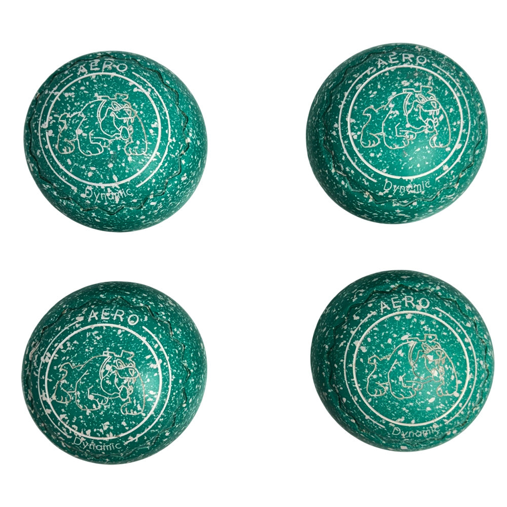 Aero (Pre-Owned) Dynamic Lawn Bowls Size 3 Heavy Gripped - Teal Speckle 206526