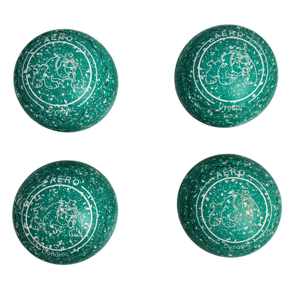 Aero (Pre-Owned) Dynamic Lawn Bowls Size 3 Heavy Gripped - Teal Speckle 206526 - Bowls City