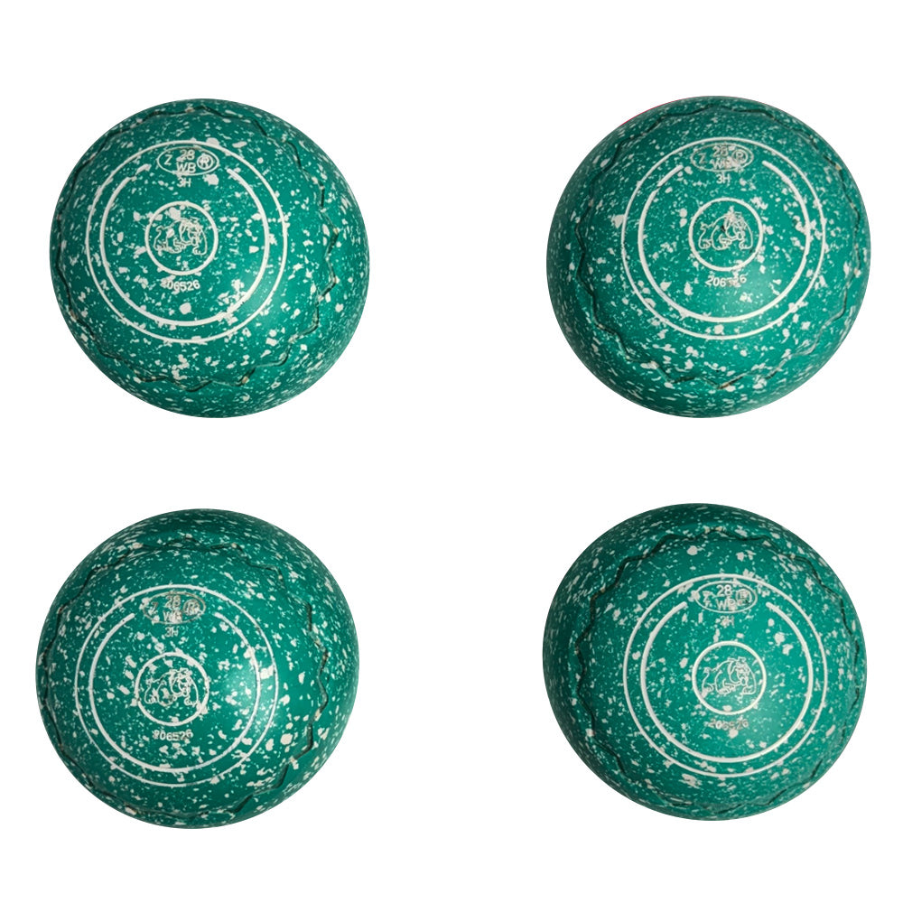 Aero (Pre-Owned) Dynamic Lawn Bowls Size 3 Heavy Gripped - Teal Speckle 206526