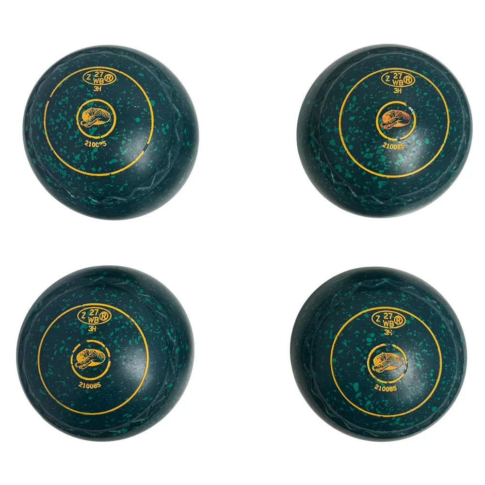 Aero (Pre-Owned) Dynamic Lawn Bowls 3 Heavy Z-Scoop Green Speckle - 210085 - Bowls City