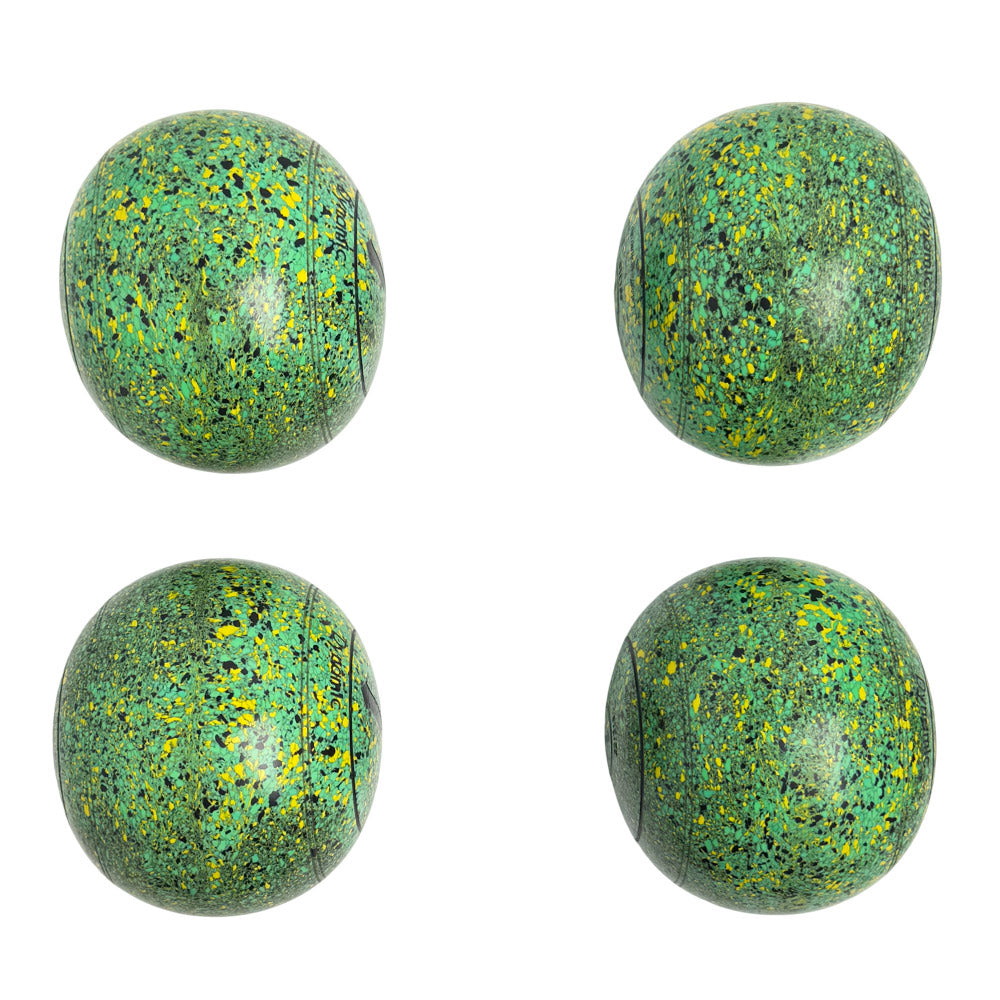 Aero (Pre-Owned) Dynamic Lawn Bowls Size 4 Heavy Non-Gripped - Green/Yellow Speckle