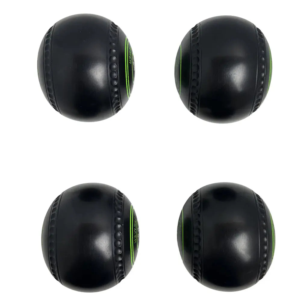 Greenmaster (Pre-Owned) Premier Lawn Bowls Size 3 Heavy Gripped - Black -K252231 - Bowls City