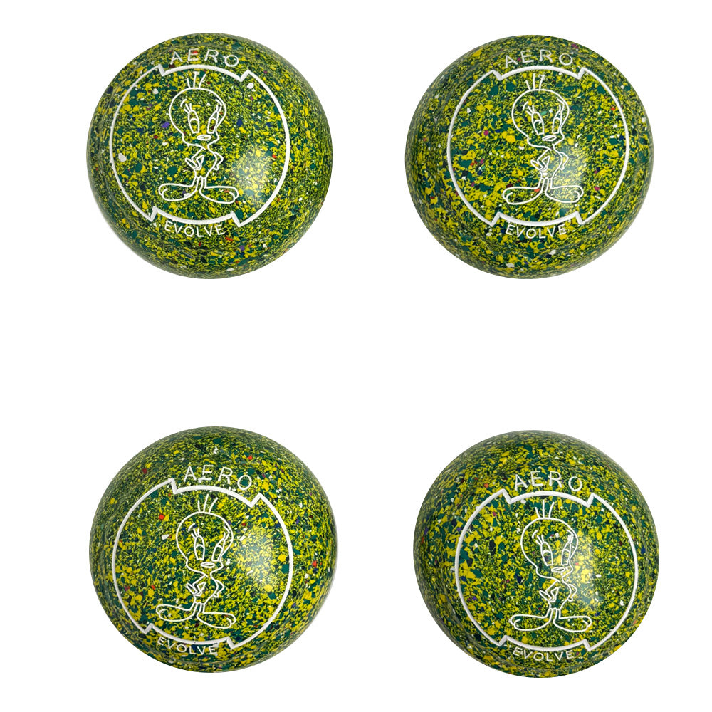 Aero (Pre-Owned) Evolve Lawn Bowls 1.5 Heavy Z-Scoop Green/Yellow - 225961