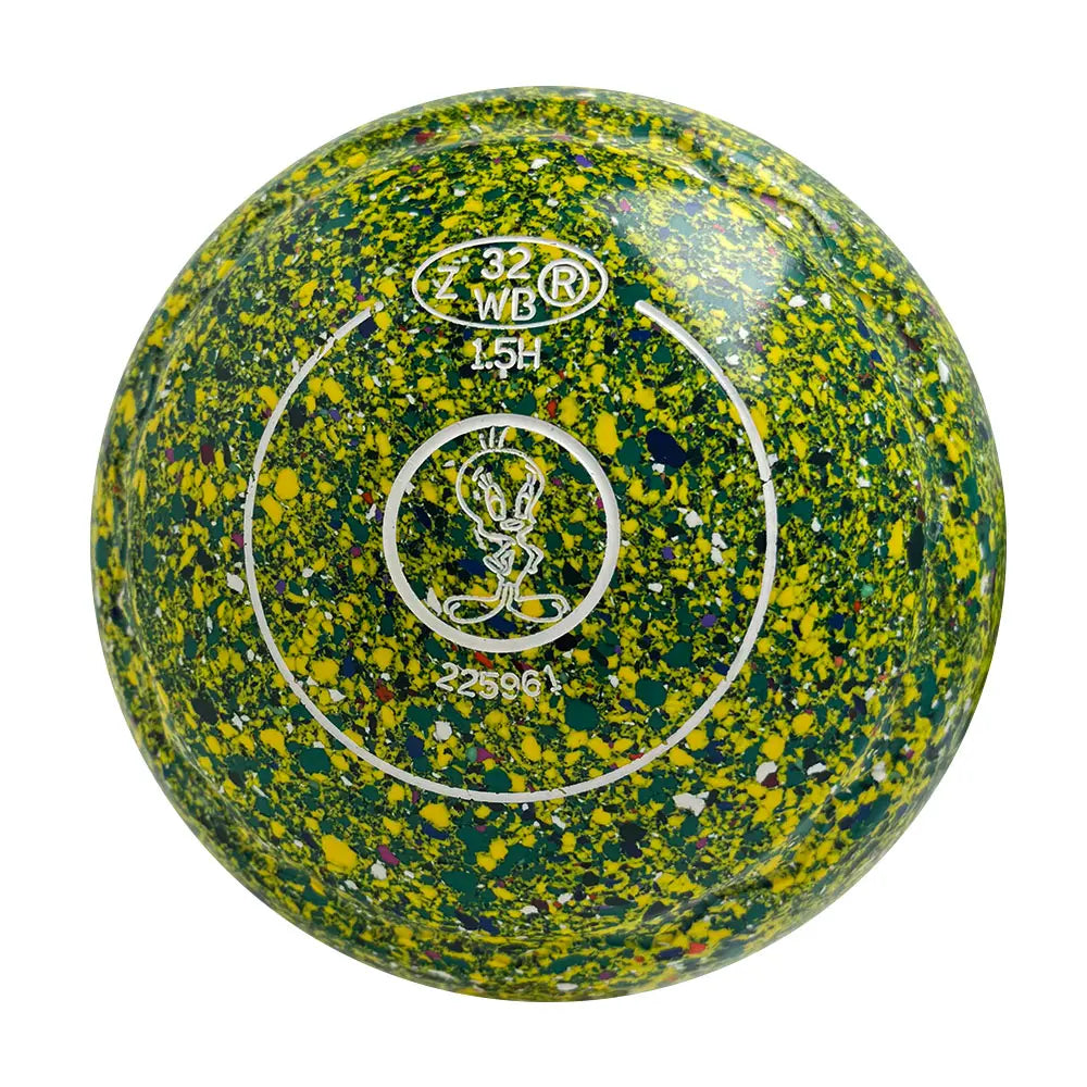 Aero (Pre-Owned) Evolve Lawn Bowls 1.5 Heavy Z-Scoop Green/Yellow - 225961 - Bowls City