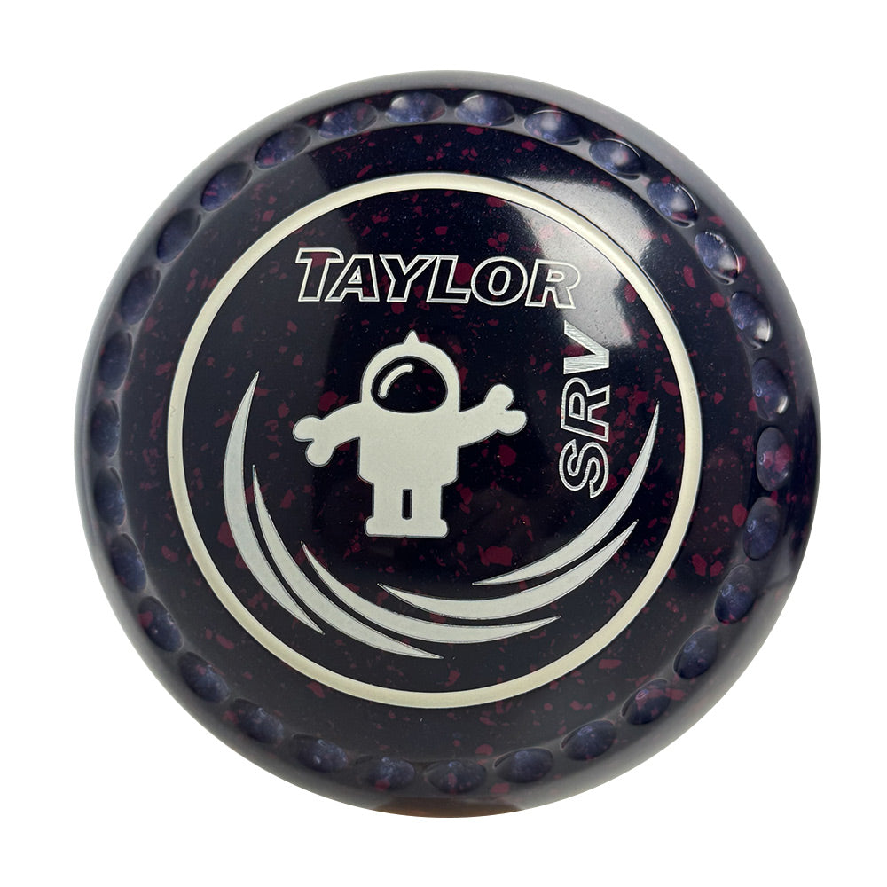 Taylor SRV Lawn Bowls Size 4 Heavy Gripped Dark Blue/Magenta HAE2261A