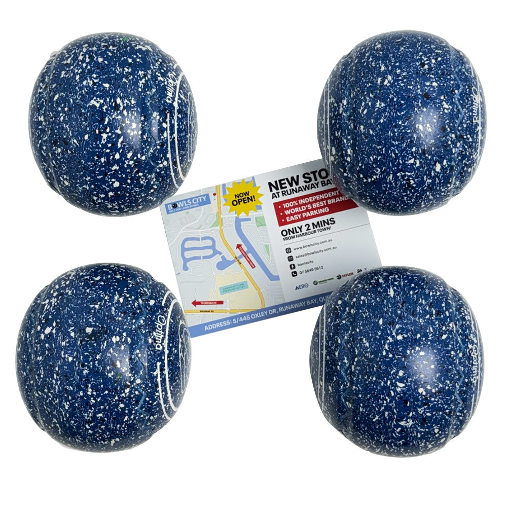 Aero (Pre-Owned) Optima Lawn Bowls 3.5 Heavy Z-Scoop Blue/White/Black - 228081