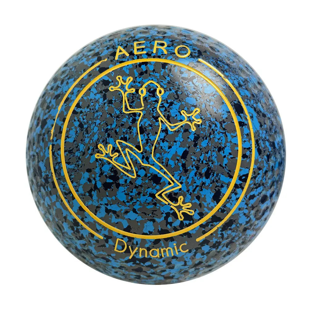 Aero (Pre-Owned) Dynamic Lawn Bowls 2.5 Heavy Dimple Blue/Grey Speckle - 229012 Aero Bowls