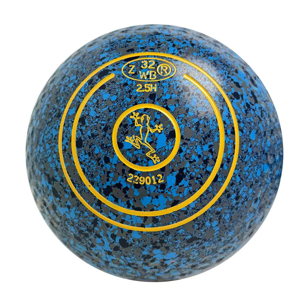 Aero (Pre-Owned) Dynamic Lawn Bowls 2.5 Heavy Dimple Blue/Grey Speckle - 229012 Aero Bowls
