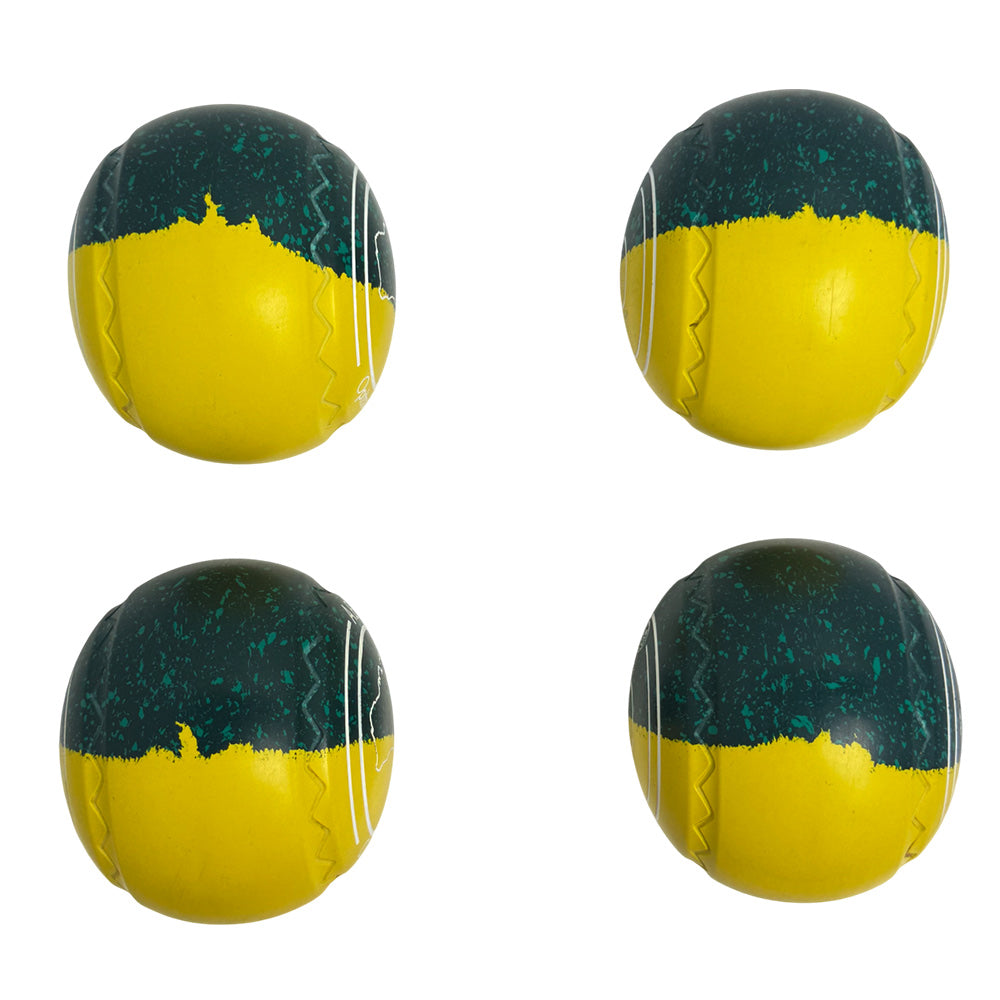 Aero (Pre-Owned) Optima Lawn Bowls 3.5 Heavy Z-Scoop Green/Yellow Duo -229247
