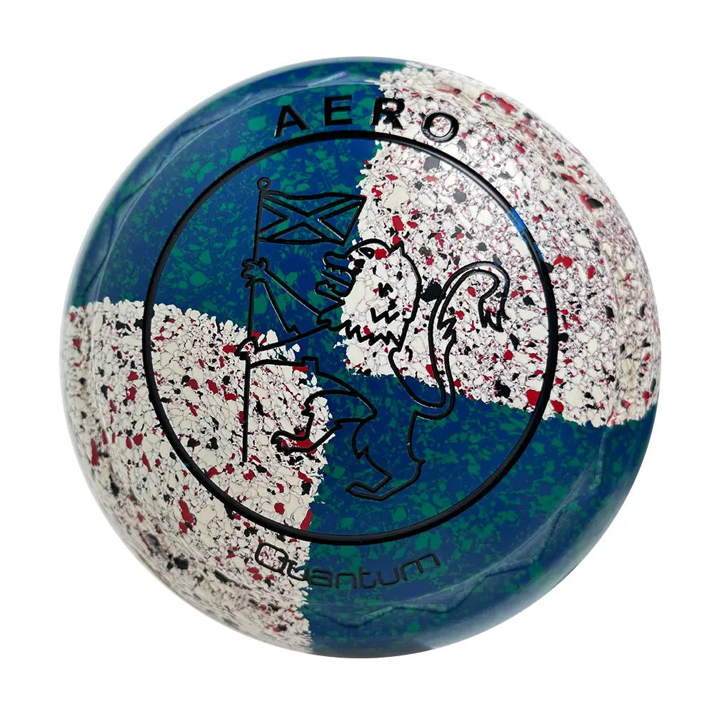Aero (Pre-Owned) Quantum Lawn Bowls Size 3.5 Heavy Z-Scoop Blue/White Quad 229260 Aero Bowls