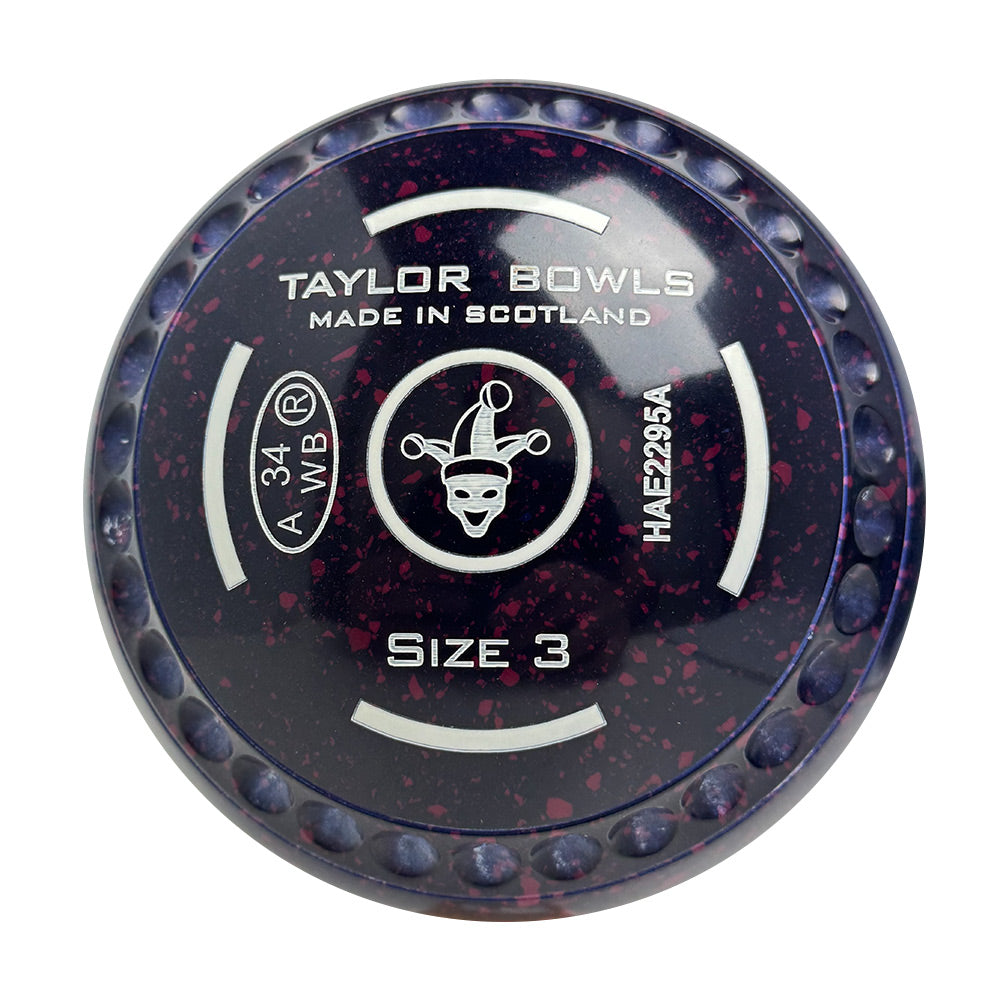 Taylor SR Lawn Bowls Size 3 Heavy Dark Blue/Magenta  - HAE2295A