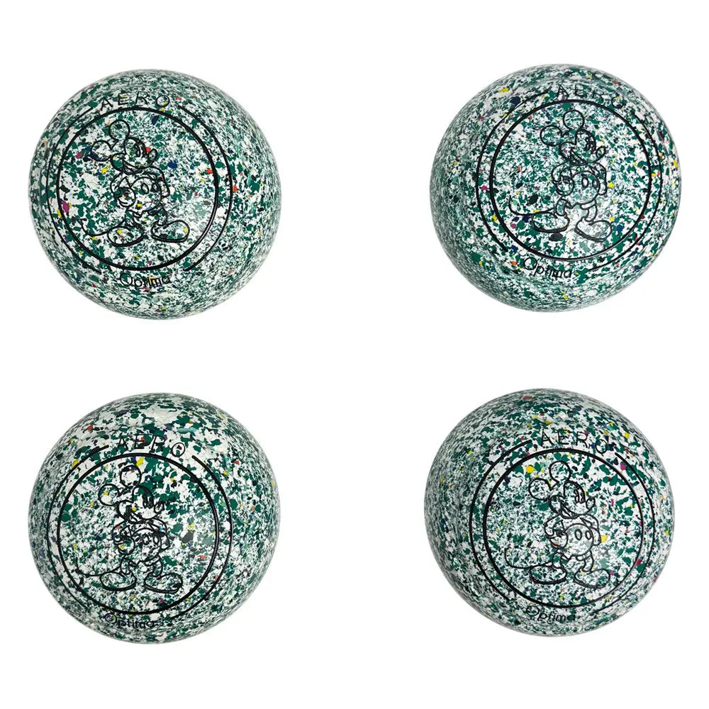 Aero (Pre-Owned) Optima Lawn Bowls 1 Heavy Z-Scoop Green/White/Multi - 230763 Aero Bowls