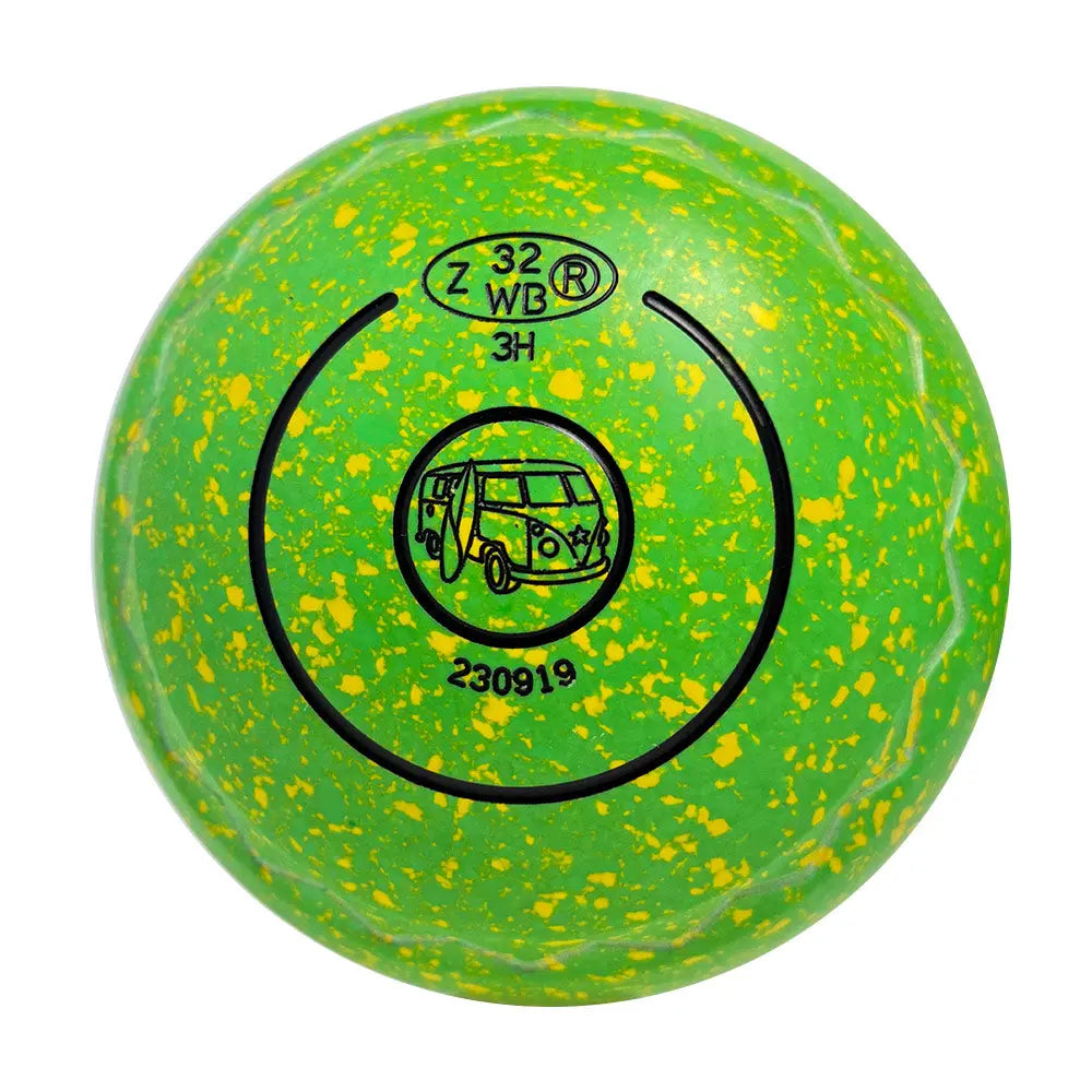 Aero (Pre-Owned) Evolve Lawn Bowls 3 Heavy Z-Scoop Lime/Yellow - 230919 Aero Bowls