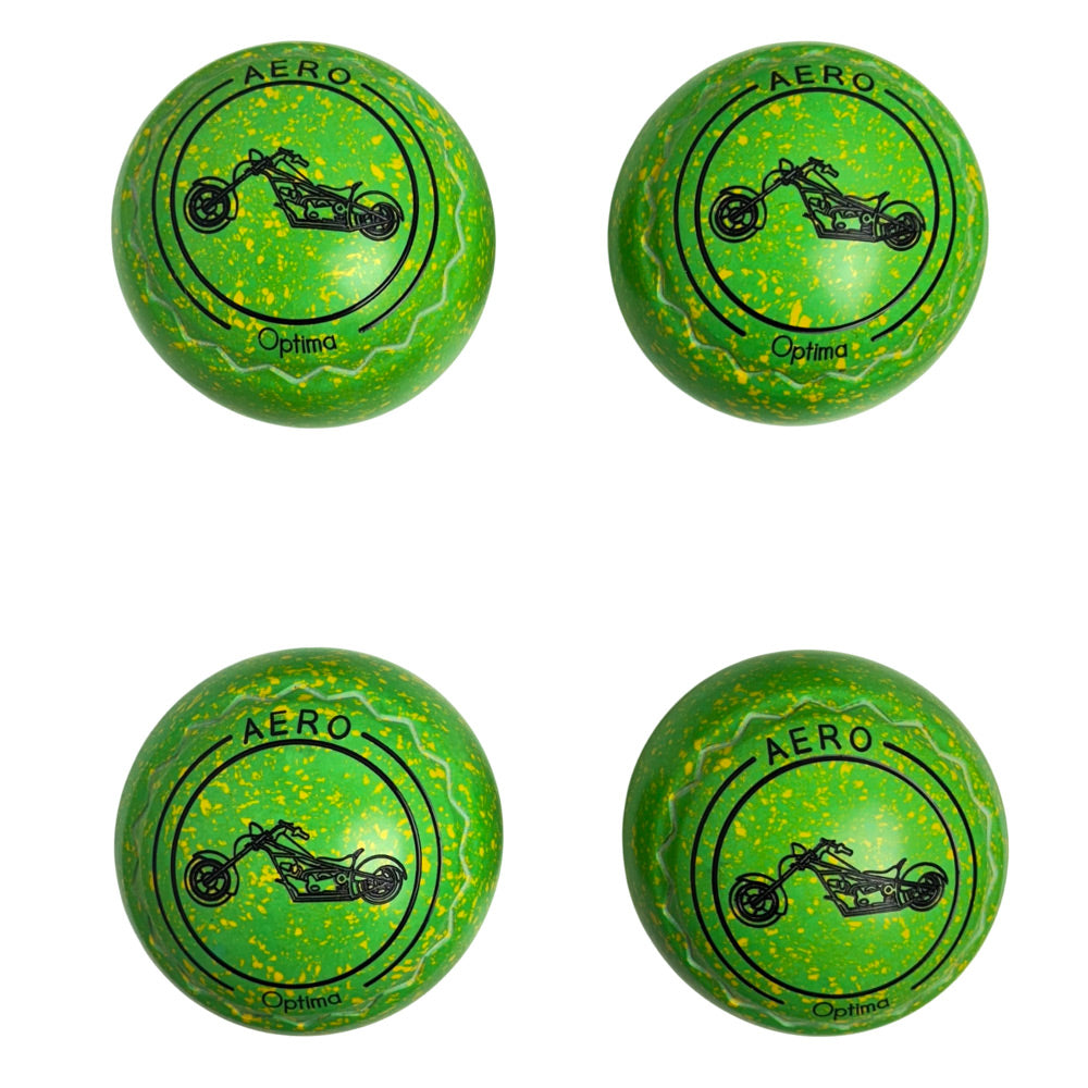 Aero (Pre-Owned) Optima Lawn Bowls 1 Heavy Z-Scoop Lime/Yellow - 231520
