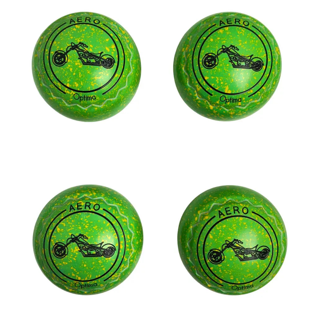 Aero (Pre-Owned) Optima Lawn Bowls 1 Heavy Z-Scoop Lime/Yellow - 231520 - Bowls City
