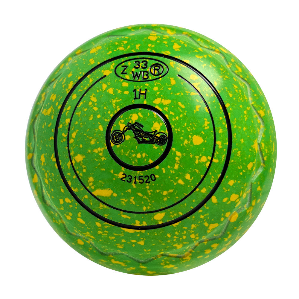 Aero (Pre-Owned) Optima Lawn Bowls 1 Heavy Z-Scoop Lime/Yellow - 231520
