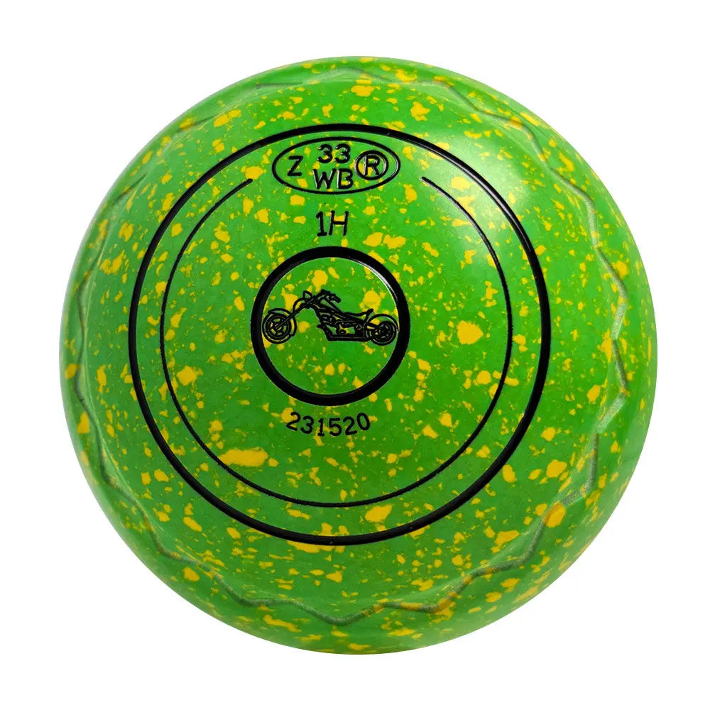 Aero (Pre-Owned) Optima Lawn Bowls 1 Heavy Z-Scoop Lime/Yellow - 231520 - Bowls City