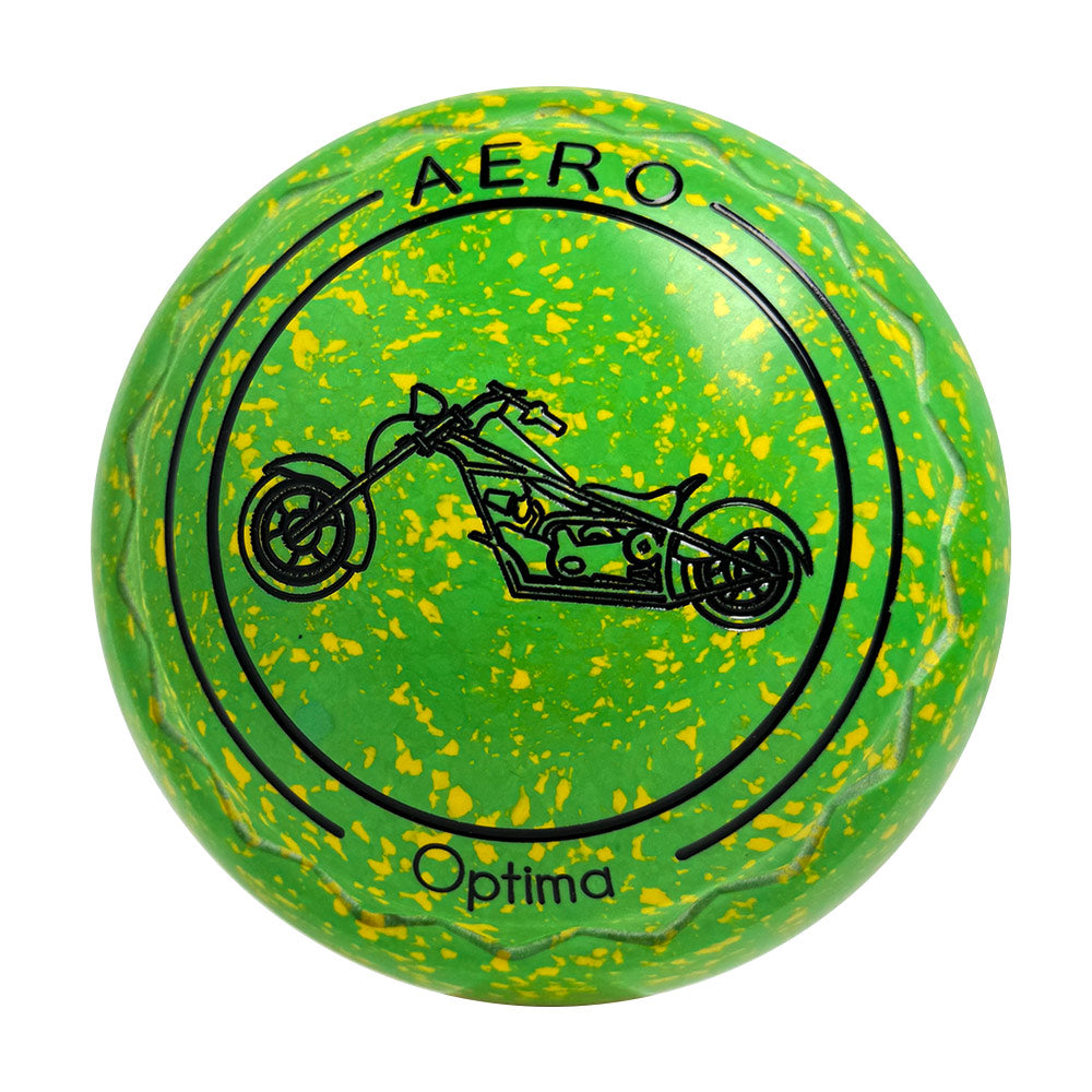 Aero (Pre-Owned) Optima Lawn Bowls 1 Heavy Z-Scoop Lime/Yellow - 231520