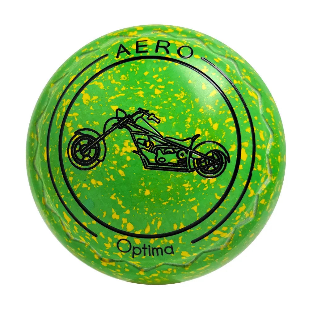 Aero (Pre-Owned) Optima Lawn Bowls 1 Heavy Z-Scoop Lime/Yellow - 231520 - Bowls City