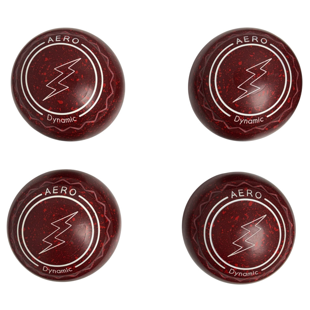 Aero (Pre-Owned) Dynamic Lawn Bowls Size 3.5 Heavy Gripped - Maroon/Red