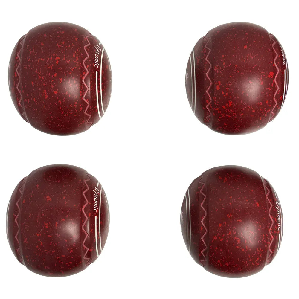 Aero (Pre-Owned) Dynamic Lawn Bowls Size 3.5 Heavy Gripped - Maroon/Red - Bowls City