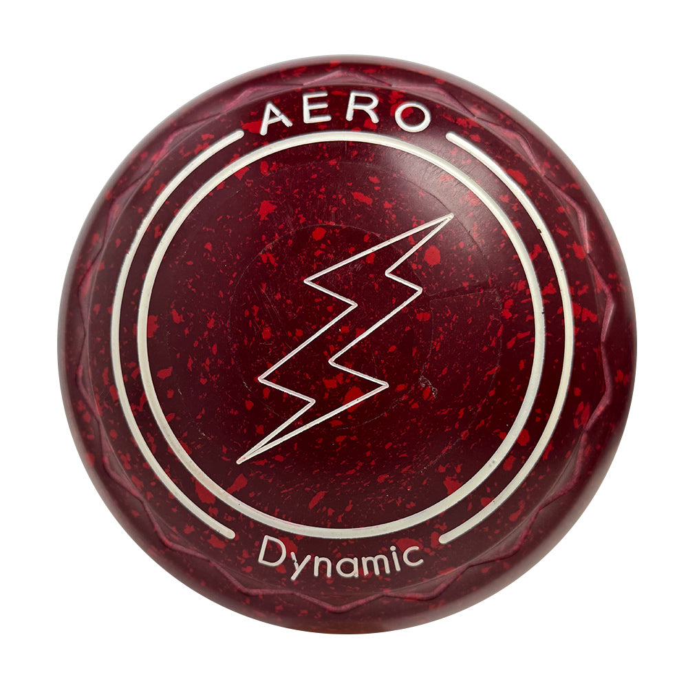 Aero (Pre-Owned) Dynamic Lawn Bowls Size 3.5 Heavy Gripped - Maroon/Red