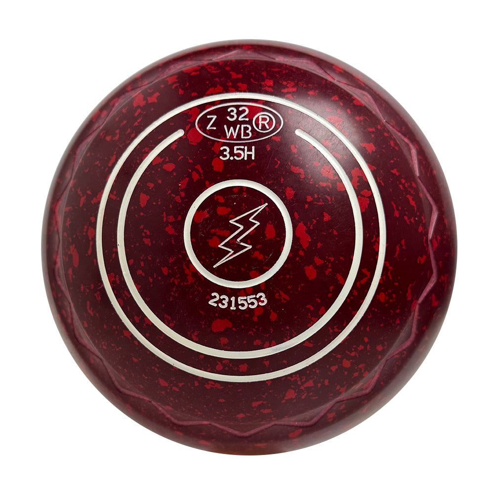 Aero (Pre-Owned) Dynamic Lawn Bowls Size 3.5 Heavy Gripped - Maroon/Red