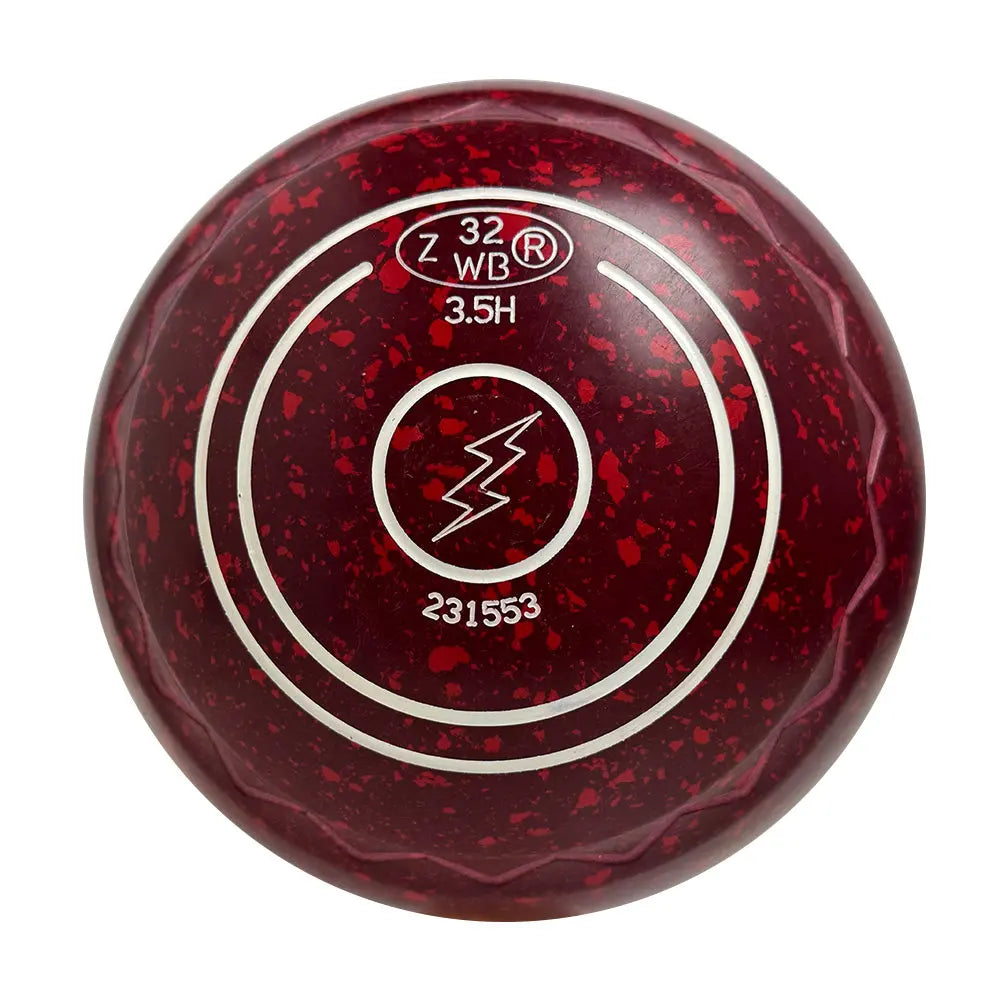 Aero (Pre-Owned) Dynamic Lawn Bowls Size 3.5 Heavy Gripped - Maroon/Red - Bowls City