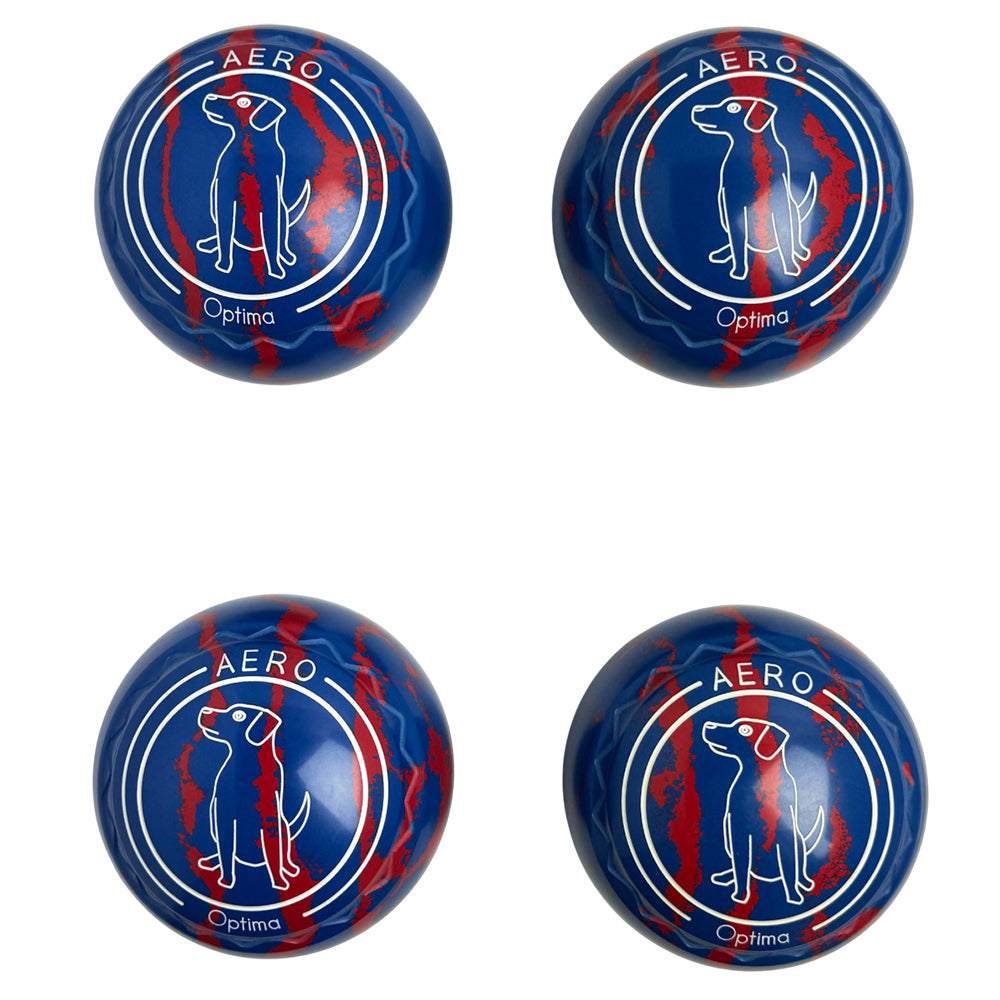 Aero (Pre-Owned) Optima Lawn Bowls 1 Heavy Z-Scoop Blue/Red Swirl - 232889
