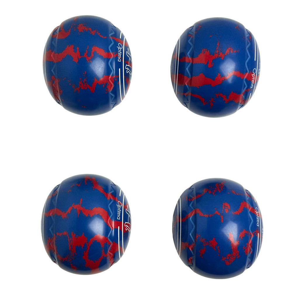 Aero (Pre-Owned) Optima Lawn Bowls 1 Heavy Z-Scoop Blue/Red Swirl - 232889