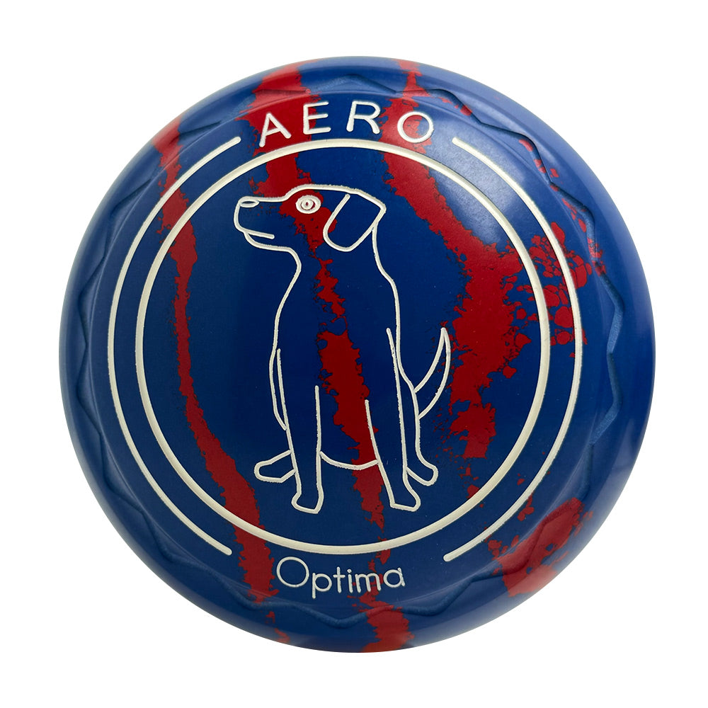 Aero (Pre-Owned) Optima Lawn Bowls 1 Heavy Z-Scoop Blue/Red Swirl - 232889