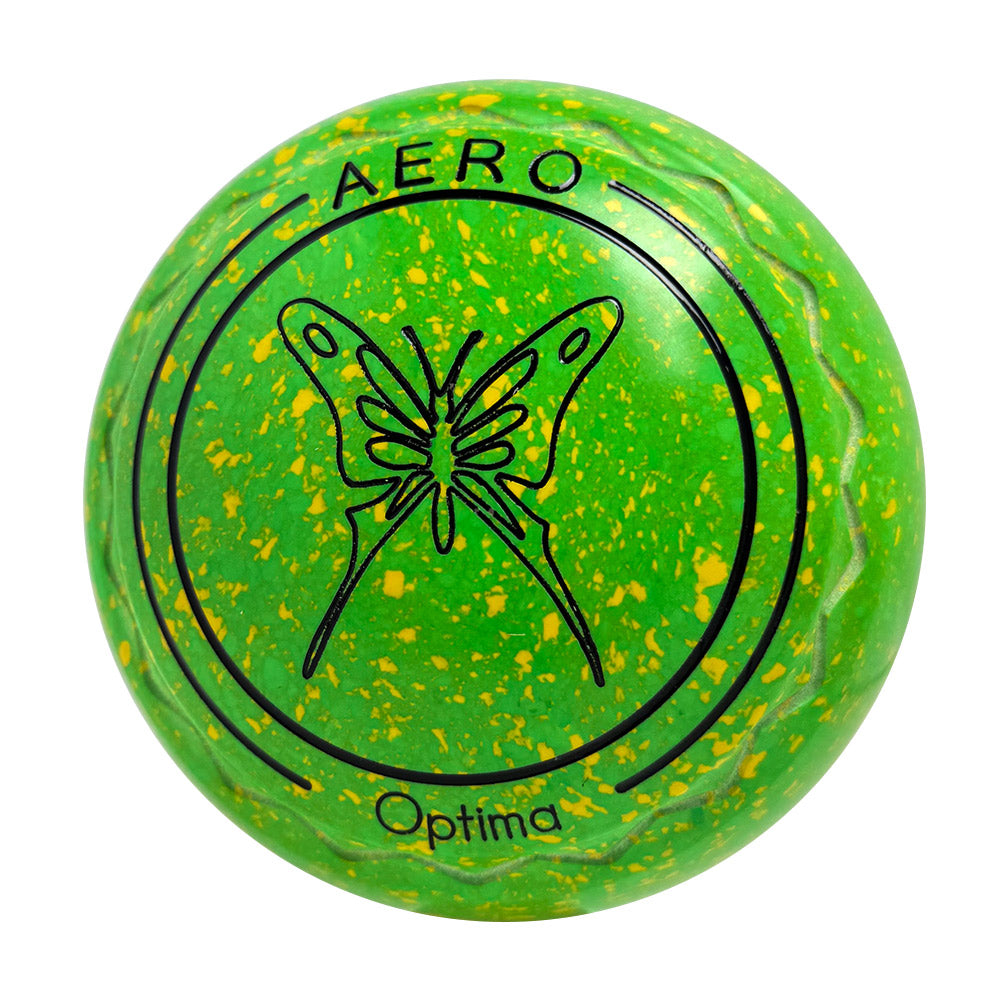 Aero Optima Lawn Bowls 0 Heavy Z-Scoop Lime - 235774