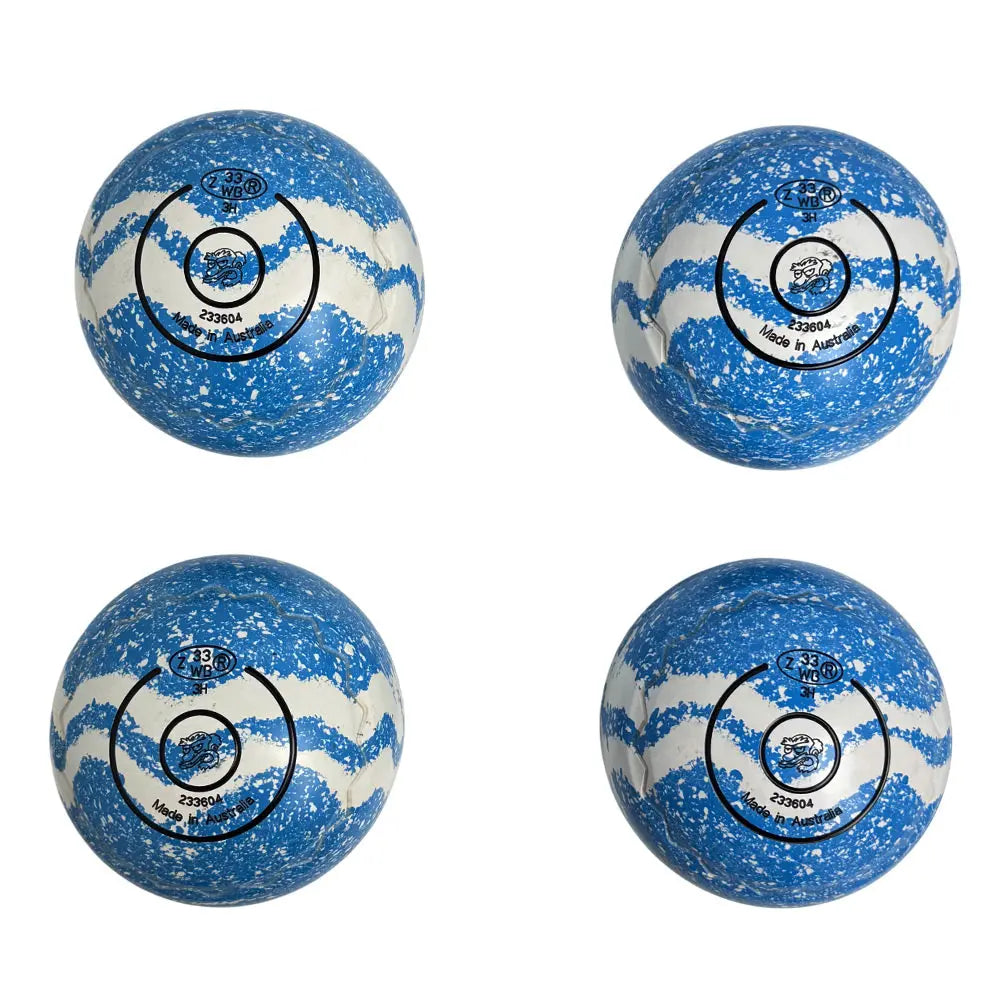 Aero (Pre-Owned) Evolve Lawn Bowls 3 Heavy Z-Scoop Blue/White Swirl - 233604 - Bowls City