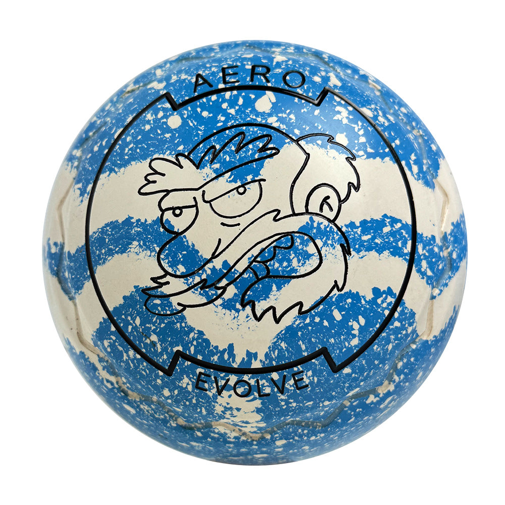 Aero (Pre-Owned) Evolve Lawn Bowls 3 Heavy Z-Scoop Blue/White Swirl - 233604