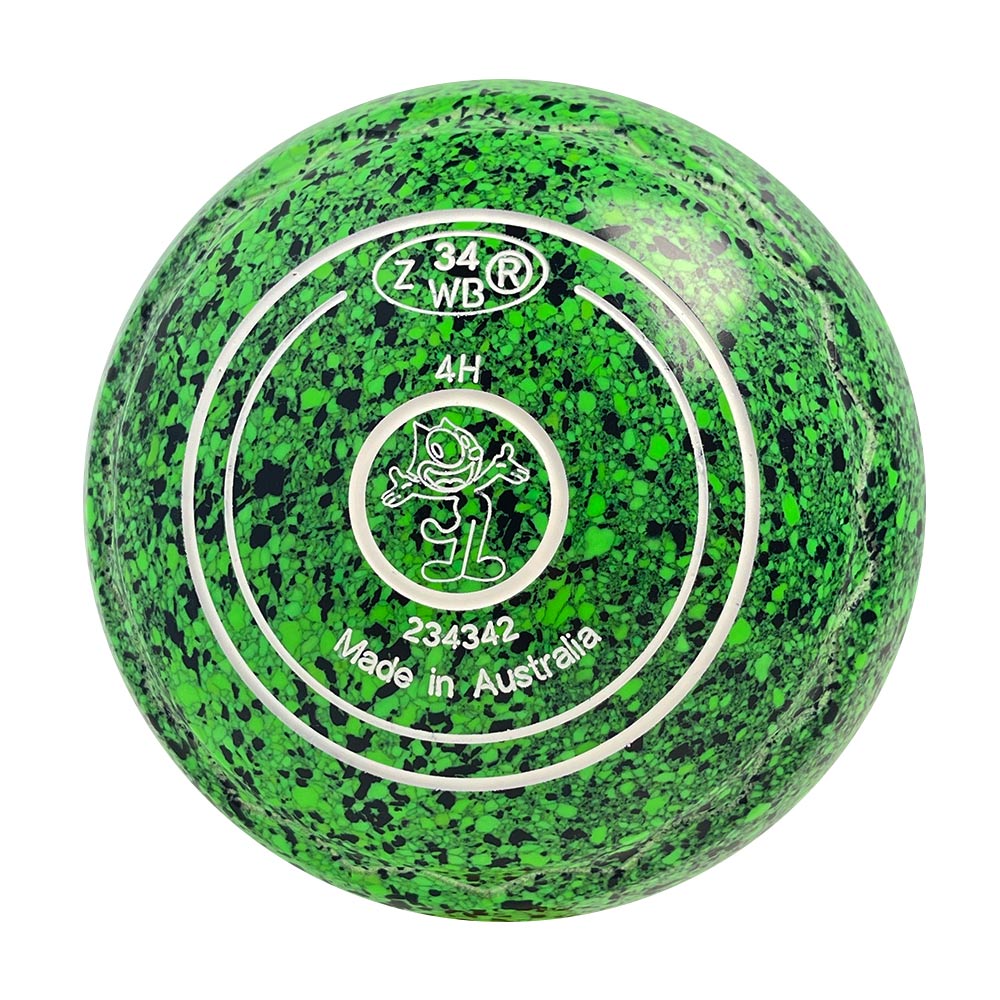 Aero Optima Lawn Bowls 4 Heavy Z-Scoop Moss - 234342